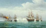 Carl Bille Slaget ved Helgoland Spain oil painting artist
